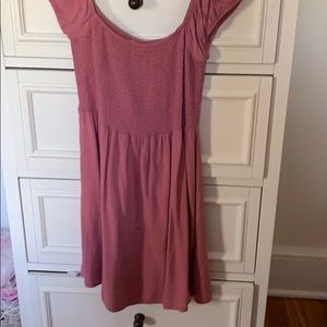 Rose Smocked Puff Shoulder Dress